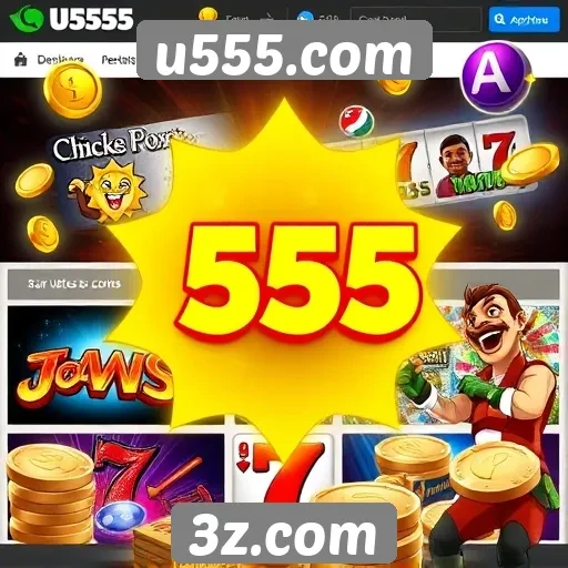 Opções de jogos disponíveis no u555.com