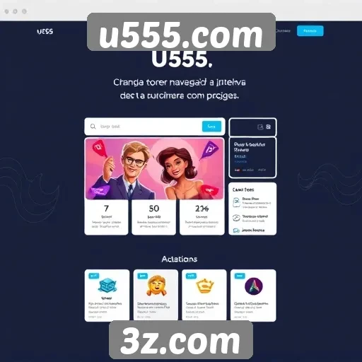 Análise da interface do usuário do site u555.com